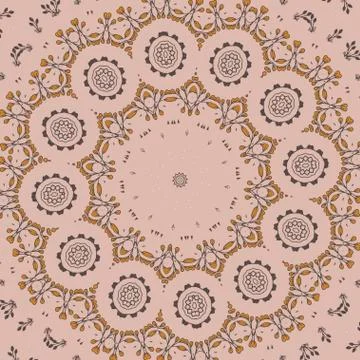 Floral circle pattern Stock Illustration