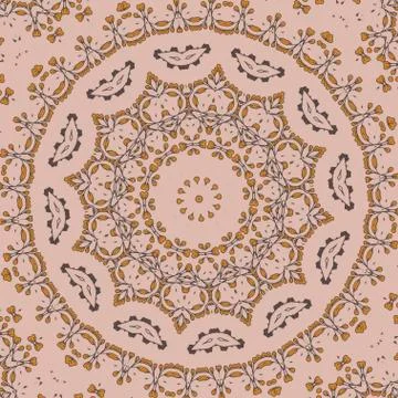 Floral circle pattern Stock Illustration