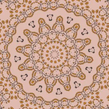 Floral circle pattern Stock Illustration