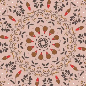 Floral circle pattern Stock Illustration