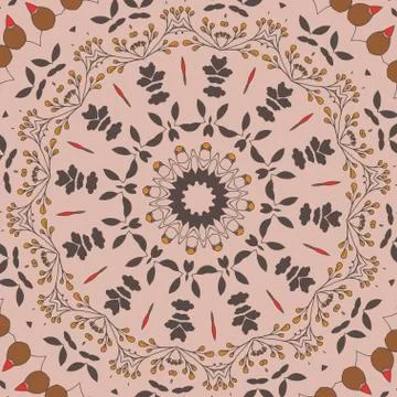 Floral circle pattern Stock Illustration