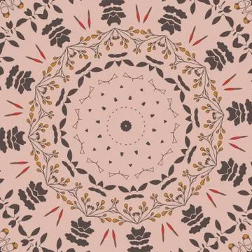 Floral circle pattern Stock Illustration