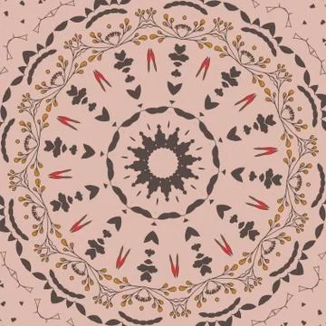 Floral circle pattern Stock Illustration