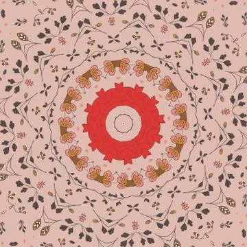 Floral circle pattern Stock Illustration