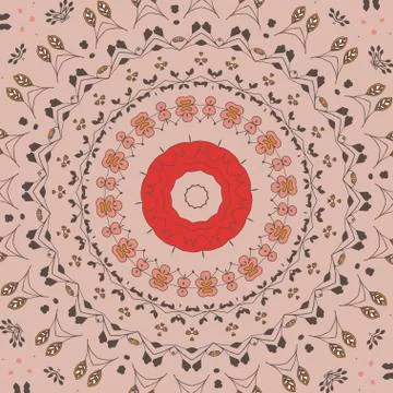 Floral circle pattern Stockillustratie