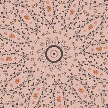 Floral circle pattern Stockillustratie