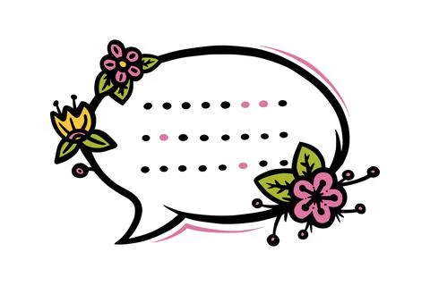 Floral circular speech bubble or label for scrapbooks decoration. Frame with Stockillustratie
