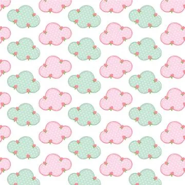 Floral Clouds Pattern Stockillustratie