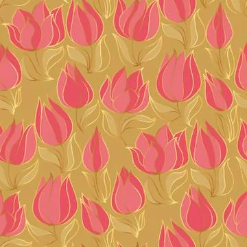 Floral color seamless vector pattern 스톡 일러스트