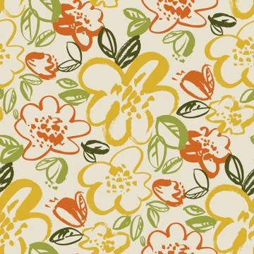 Floral color seamless vector pattern Illustrazione stock