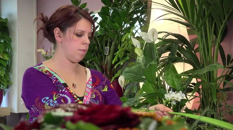 Floral composition of a center table Video stock 56888787