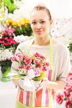 Floral composition on a sponge floristic Stock-Fotos