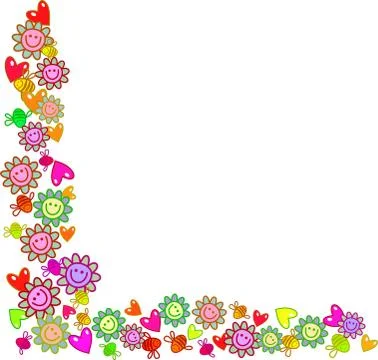 Floral Corner Border Stock-Illustration