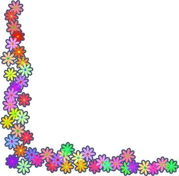 Floral Corner Border Stock-Illustration