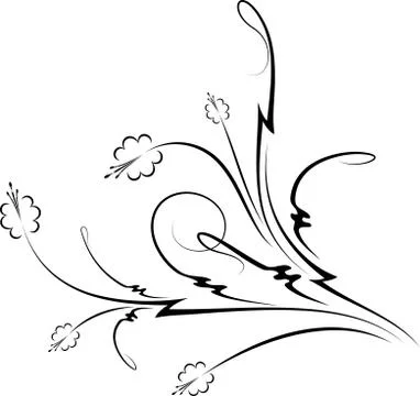 Floral corner Stock Illustration