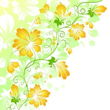 Floral corner. Stock Illustration