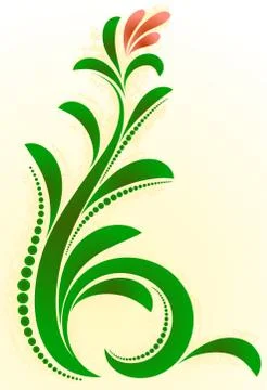 Floral corner. Vector illustration. Stock Illustration