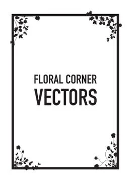 Floral corners background Stock Illustration