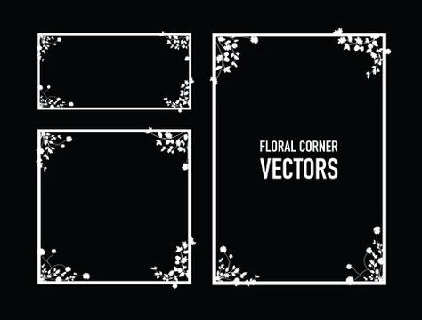 Floral corners background Stock Illustration