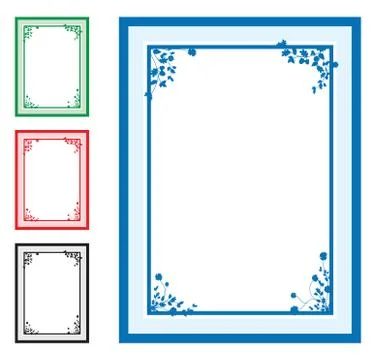 Floral corners background 스톡 일러스트