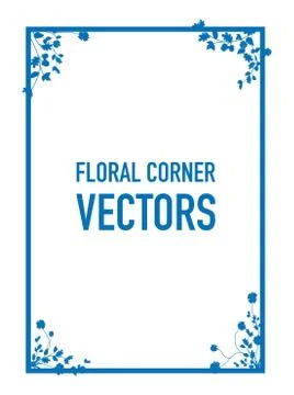 Floral corners background Illustrazione stock