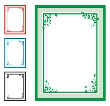 Floral corners background Stock Illustration