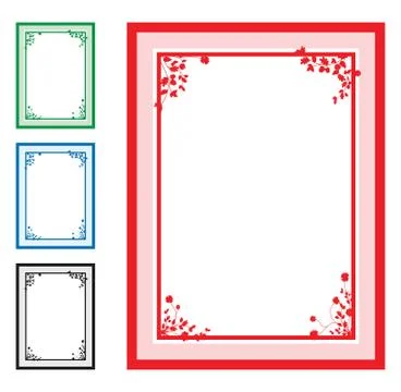 Floral corners background 스톡 일러스트