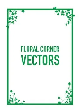 Floral corners background Stock Illustration