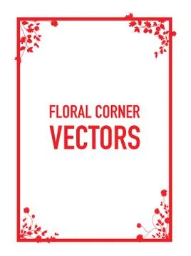 Floral corners background 스톡 일러스트