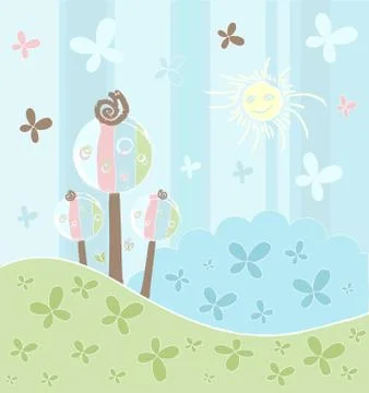 Floral creative background Stock Illustration