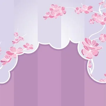 Floral cutout frame Stock Illustration