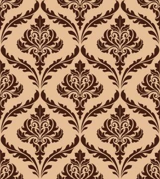 Floral damask seamless pattern Stock Illustration