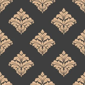Floral damask seamless pattern Stock Illustration