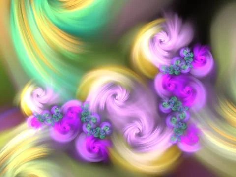 Floral dark background pattern. Computer generated abstract fractal for cover イラスト素材