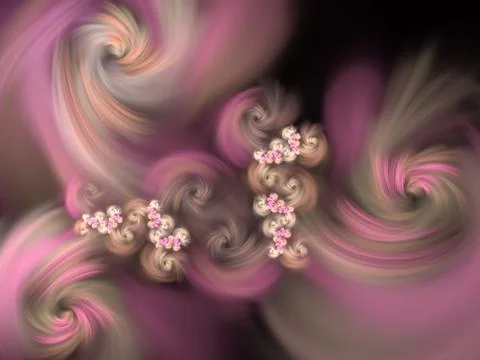 Floral dark background pattern. Computer generated abstract fractal for cover Stock Illustration