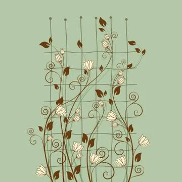 Floral decoration Stock Illustration