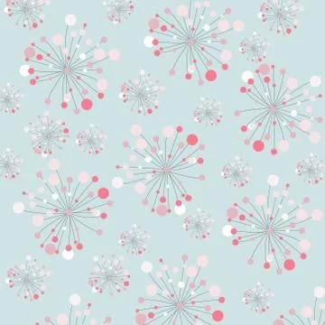 Floral decoration, seamless pattern Stock Illustration