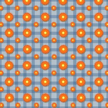 Floral decoration, seamless pattern Stock Illustration
