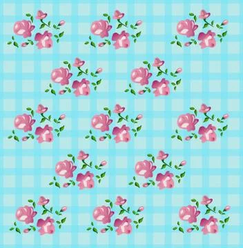 Floral decoration, seamless pattern Stock Illustration
