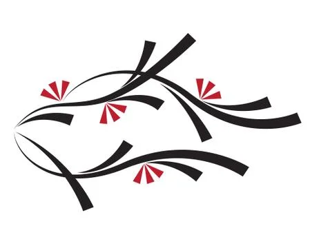 Floral decorations Illustrazione stock