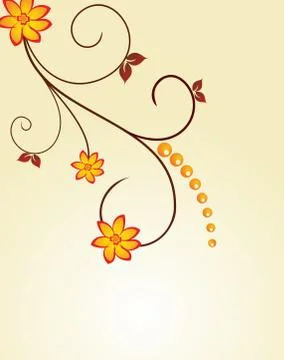 Floral decorative background Stock Illustration