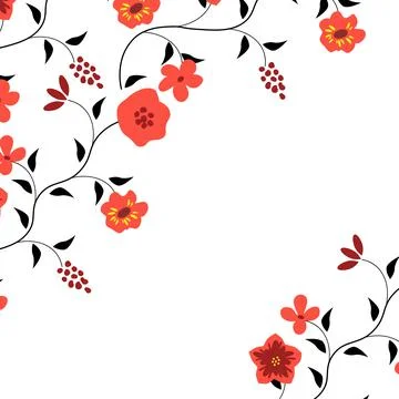 Floral decorative background Illustrazione stock