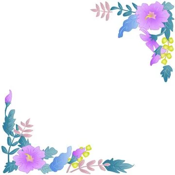 Floral Decorative Boder and Design Element Ilustración de archivo