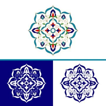 Floral decorative design element Stock Illustration