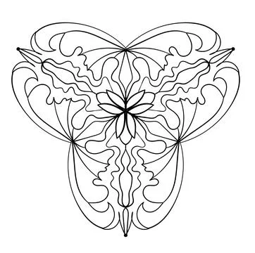Floral decorative elements. Elegant doodle pattern. Vector illustration. Stock Illustration