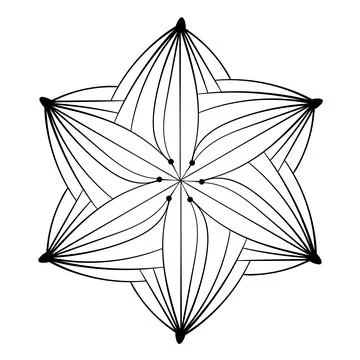 Floral decorative elements. Elegant doodle pattern. Vector illustration. Illustrazione stock