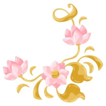 Floral decorative frame. Stock Illustration