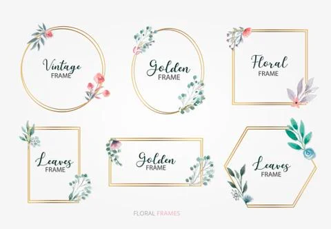 Floral decorative frames vector se Stock Illustration