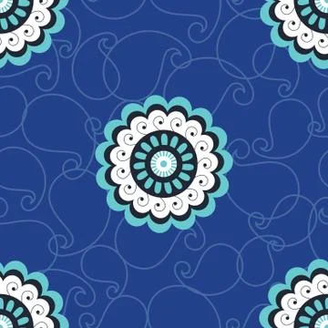 Floral Decorative vector seamless pattern design Illustrazione stock