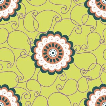 Floral Decorative vector seamless pattern design Stock Illustration